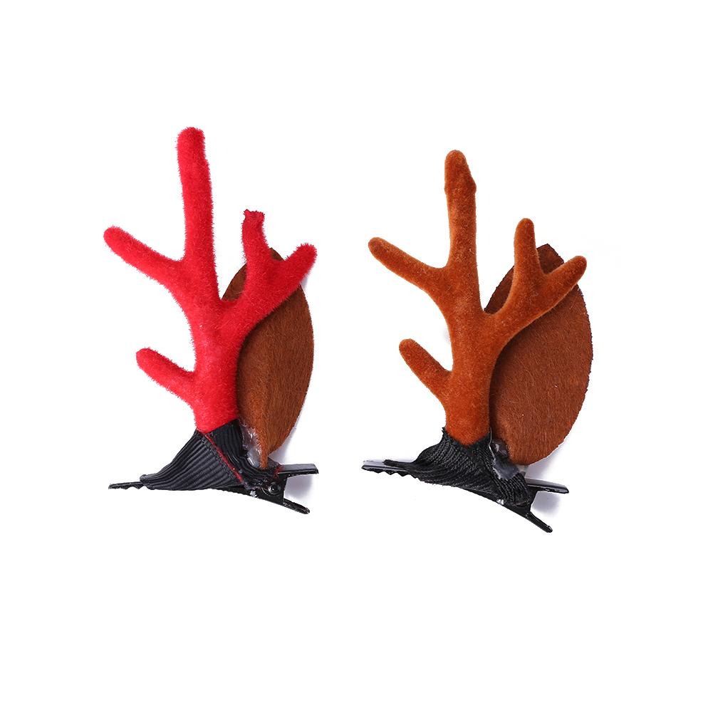 2 stuks schattige kerstgewei haarspelden van uitstekend duurzaam polyester, metaal, handwerk, haaraccessoires, haarspelden