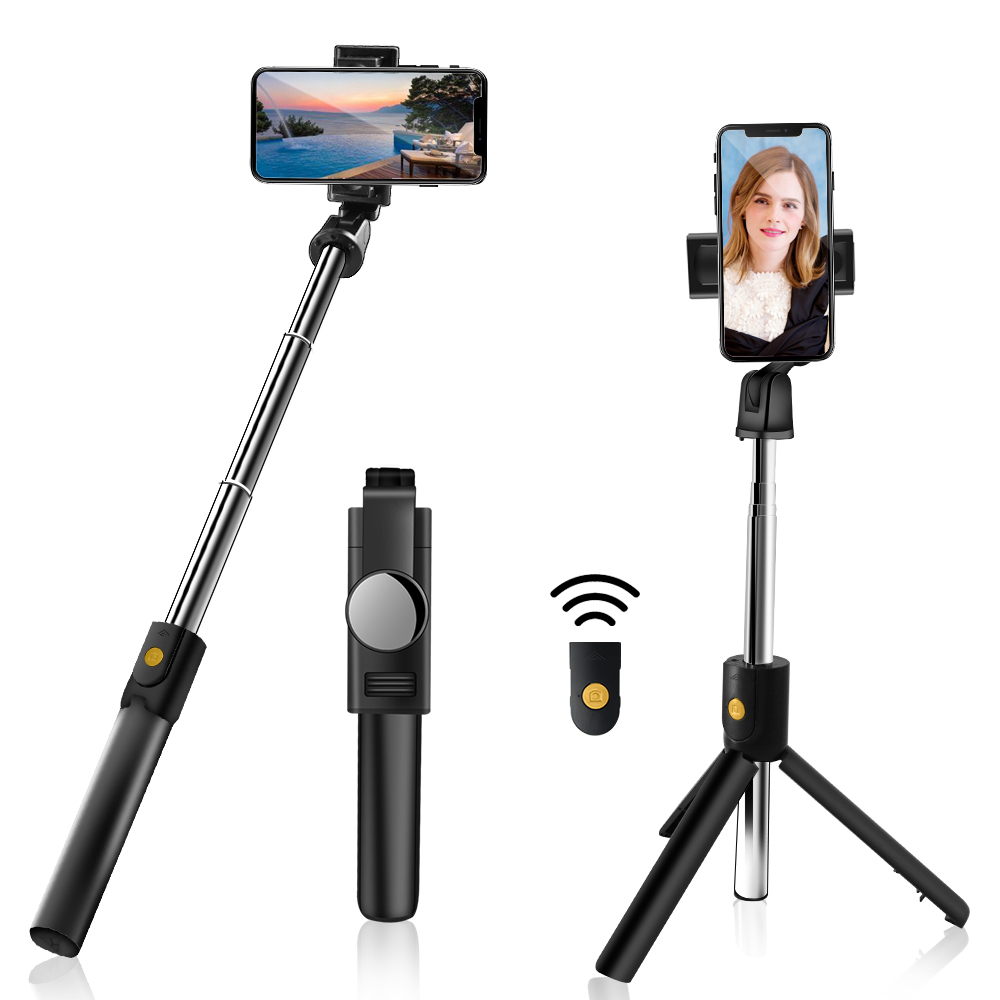 K10 kabellose, ausziehbare bluetooth-selfie-sticks mit stativfunktion und auslöser für iphone und xiaomi iphone mini