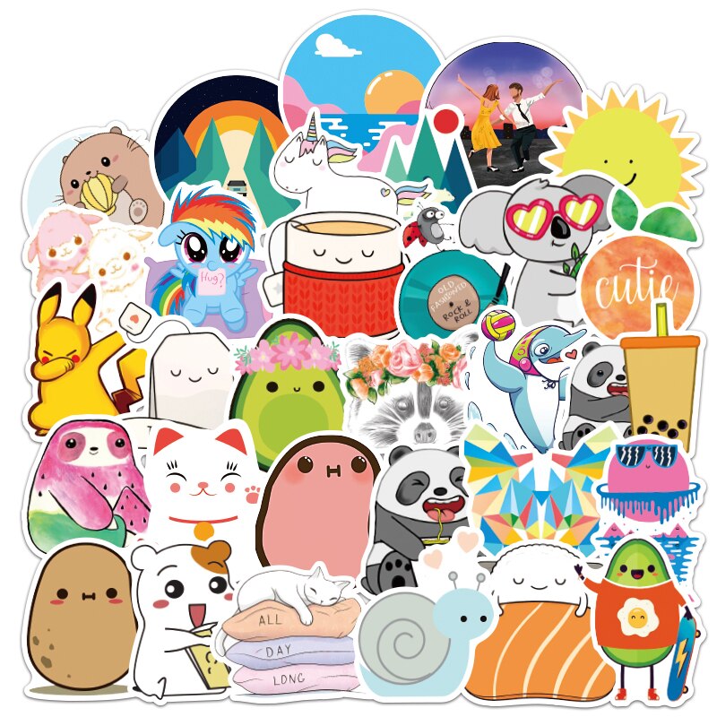 50Pcs VSCO Stickers Meisje Ding Cool Waterdichte Stickers Voor Laptop Skateboard Motorfiets auto Pack Decal Meisjes Stickers: 50pcs-A28