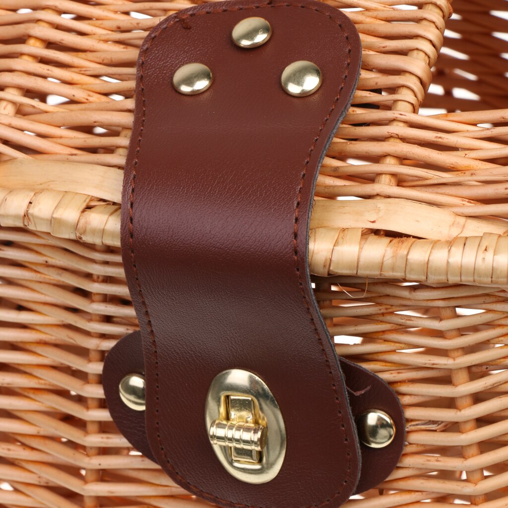 Cesto di pesce in vimini pesca cantra trota pesce persico gabbia attrezzatura da pescatore scatola di trappole con cinturino regolabile