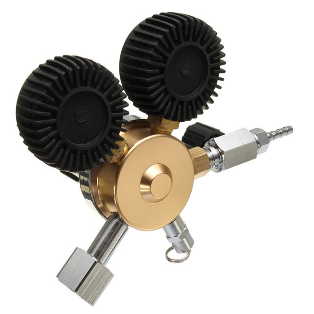 Ajustable CO2 Gas Bottle Regulator Carbon Dioxide CO2 Regulators Pressure Reducer For Beverage Beer W21.8 Double Gauge Regulator