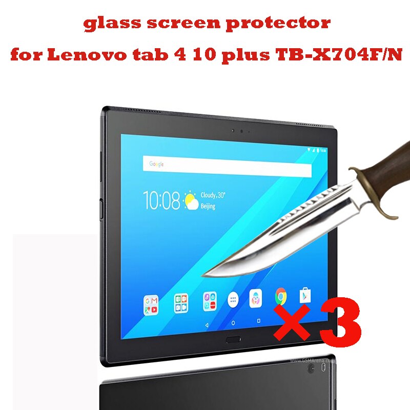 3 Packs Tempered glass screen protector for Lenovo tab 4 M7 M8 M10 HD FHD REL plus Gen 2nd E7 E8 E10 P10 P11 Pro Yoga 5 10.1: tab 4 10 plus