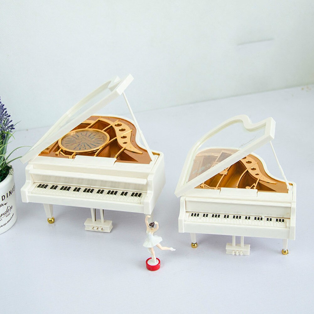 Mechanical Classical Girl Dancer Music Box Carousel Piano Model Music Box Retro Movement Castle In The Sky Musics Box WF1021