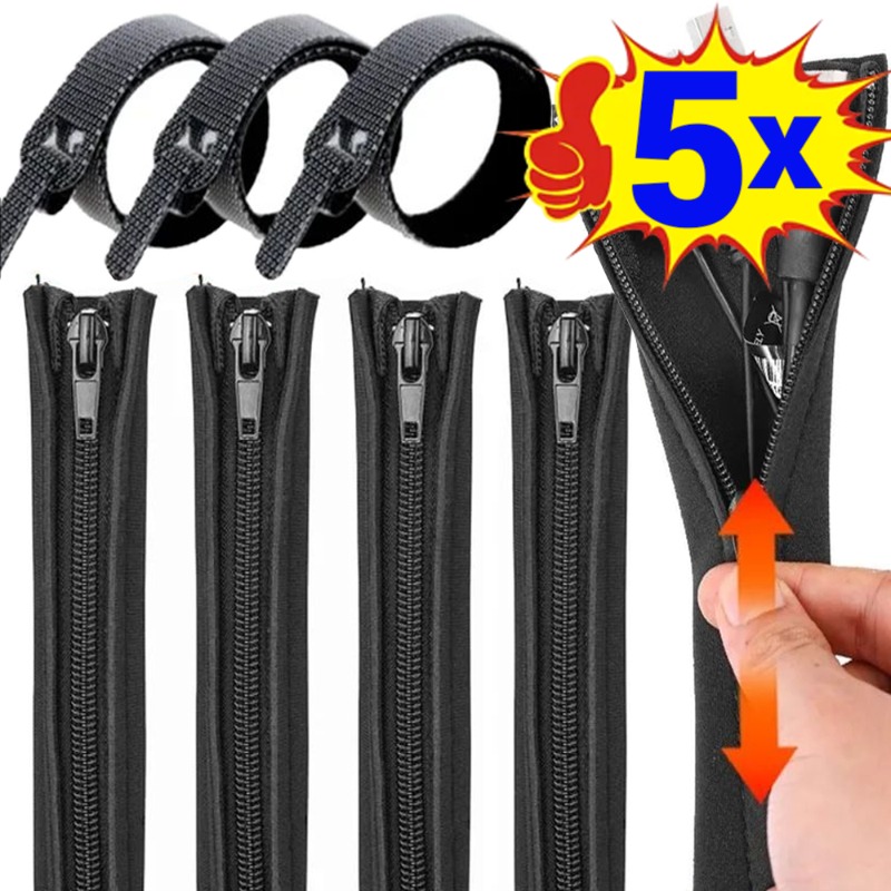 5/1 Uds funda de Cable con cremallera Cable Flexible gestión de cables Protector de cables PC organizador de cables de ordenador para TV ordenador Oficina hogar