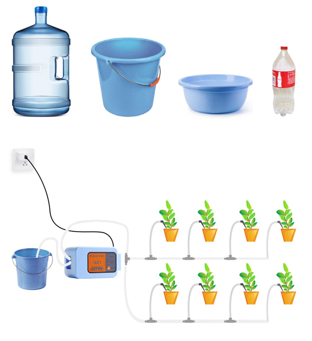 Mobile Phone Remote WIFI Control watering device Intelligent automatic Drip Irrigation System For Garden plant water pump timer