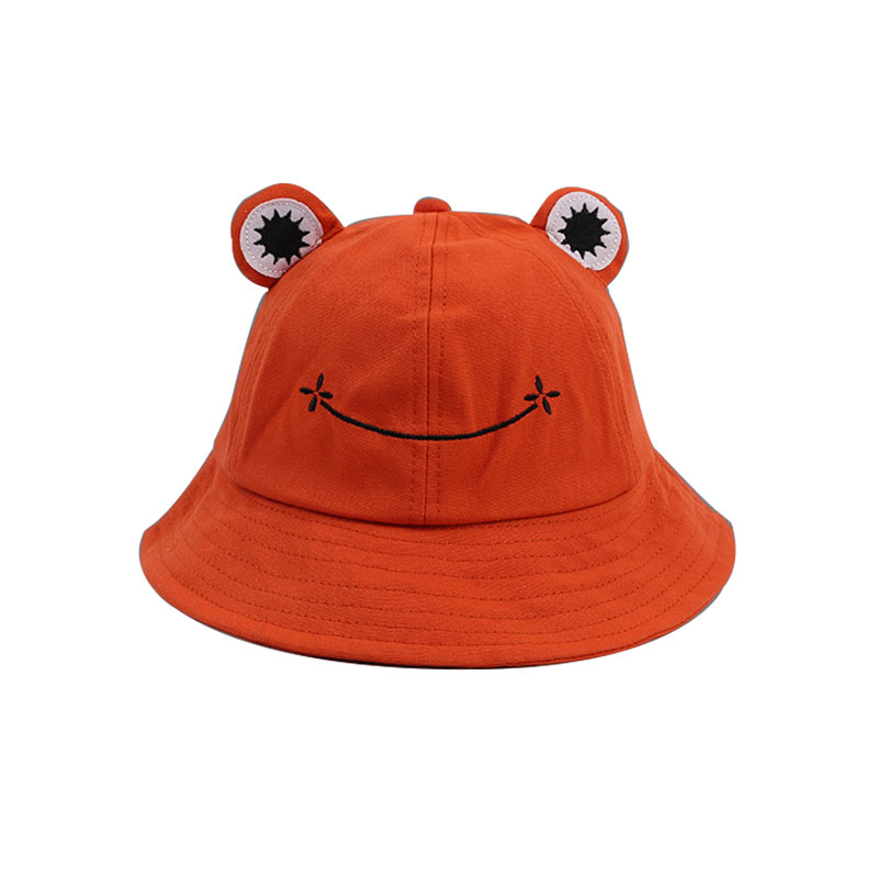 Cute Frog Letter Bucket Hats Women Cover Fisherman Cap Hat For Adult Women Sunscreen Summer Outing Hat: 56-58cm1