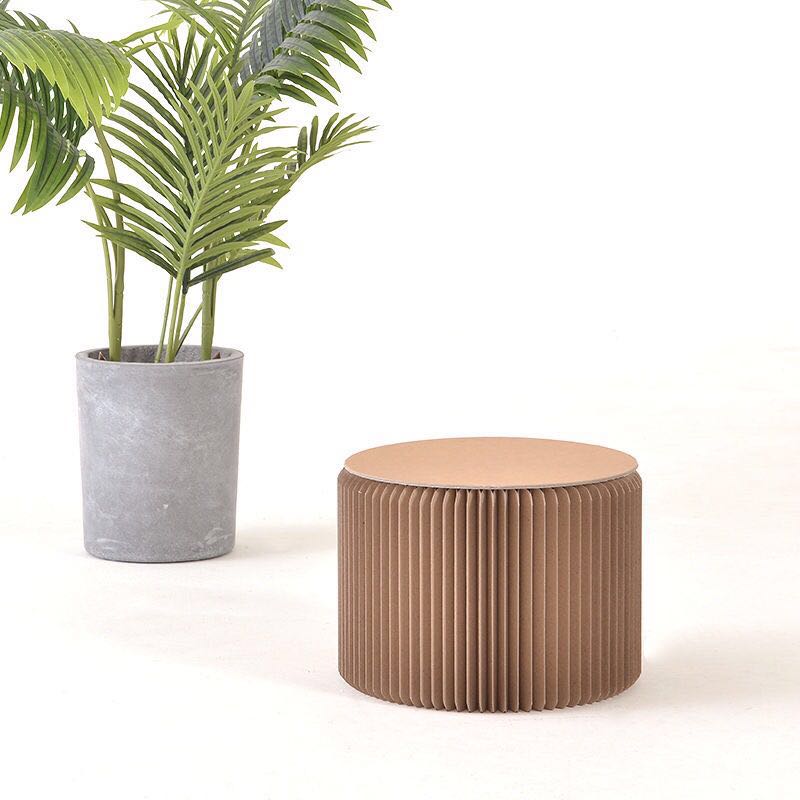 , tabouret en papier pliant multifonctionnel, tabouret rond portable, tabouret en papier sans prendre de place