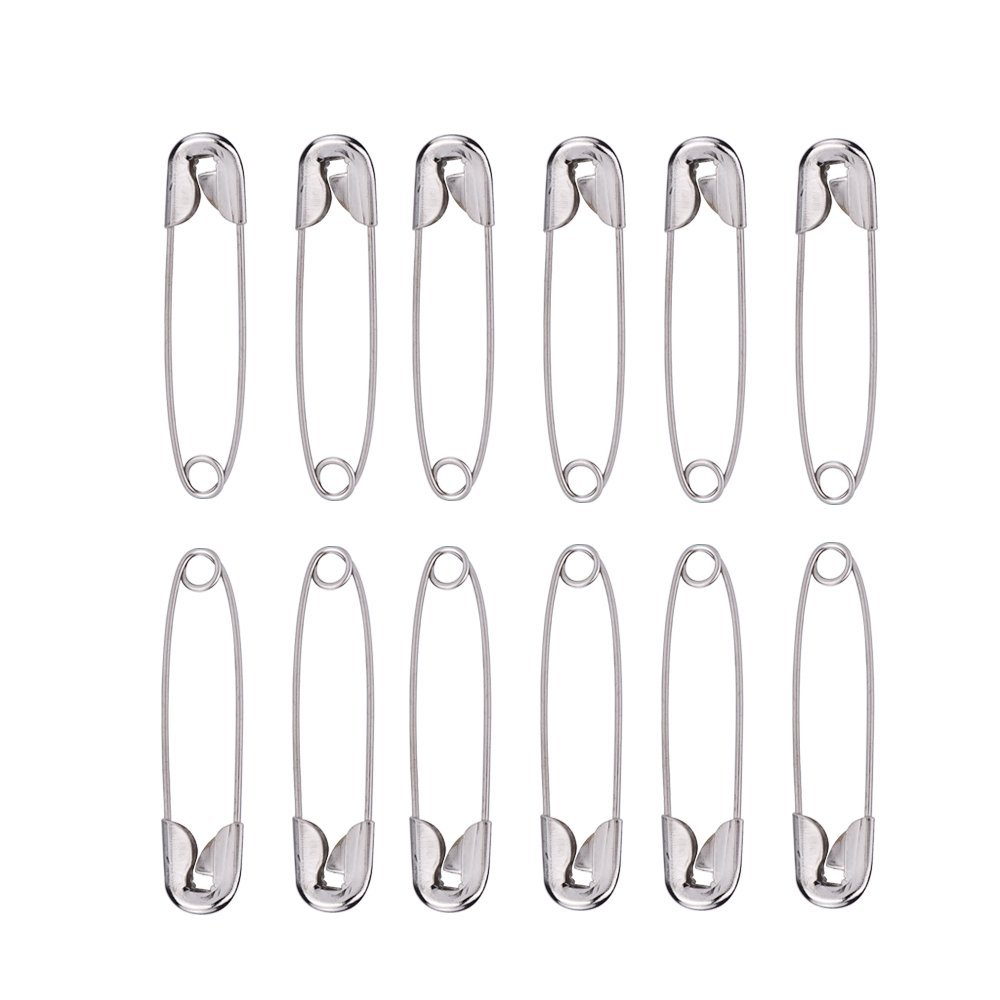 50pcs* 36mm Metal steel silver Safety Pins , ! 30g BZZ04