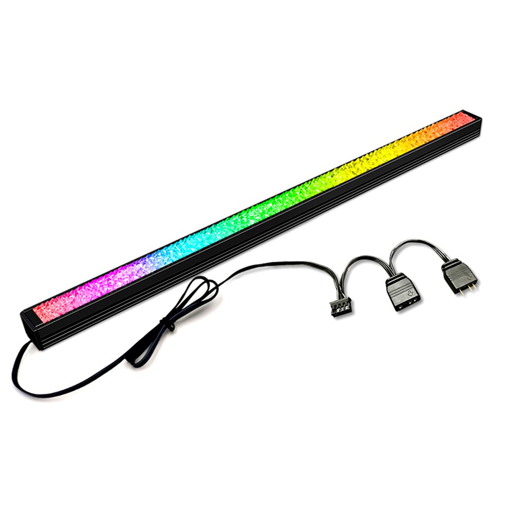 COOLMOON ARGB Diamond-Like LED Strip Magnetic RGB Light Bar Rainbow PC Case Light Bar with 5V 3Pin ARGB Header Sync Lighting: B 28cm