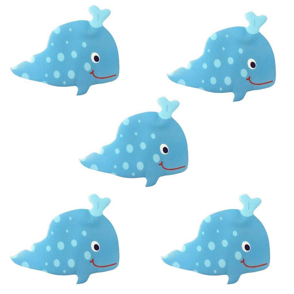 5pcs/set Non Slip Bathroom Stickers Cartoon Blue Ocean Fish Pattern Bath Tub Stickers Kids Shower Safety Shower Floor Stickers: B