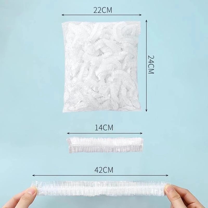 Cubiertas duraderas reutilizables para almacenamiento de alimentos, cubiertas elásticas para mantener alimentos frescos, envoltura de plástico para platos, película para refrigerador de cocina, 20/100 piezas: 100PC