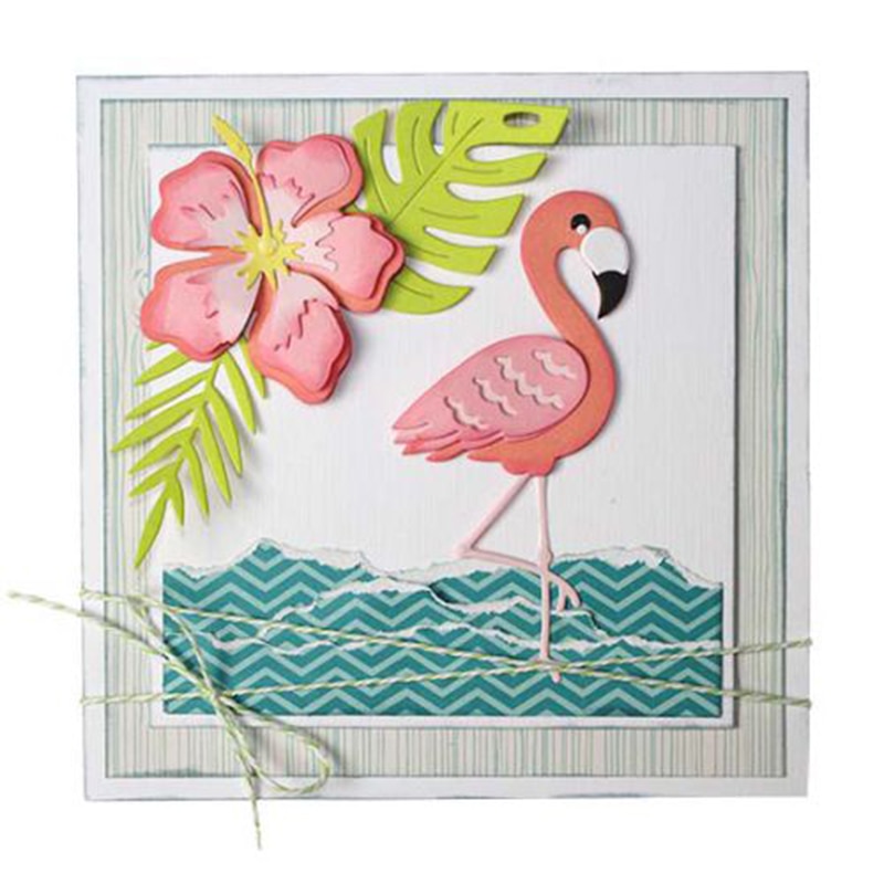Metall skjæringe dør flamingo og blomster dø scrapbooking preging papir håndverk album kort slag Kunst kutter dø