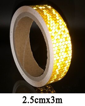 3M Reflecterende Stickers Plakband Voor Fiets Veiligheid: yellow