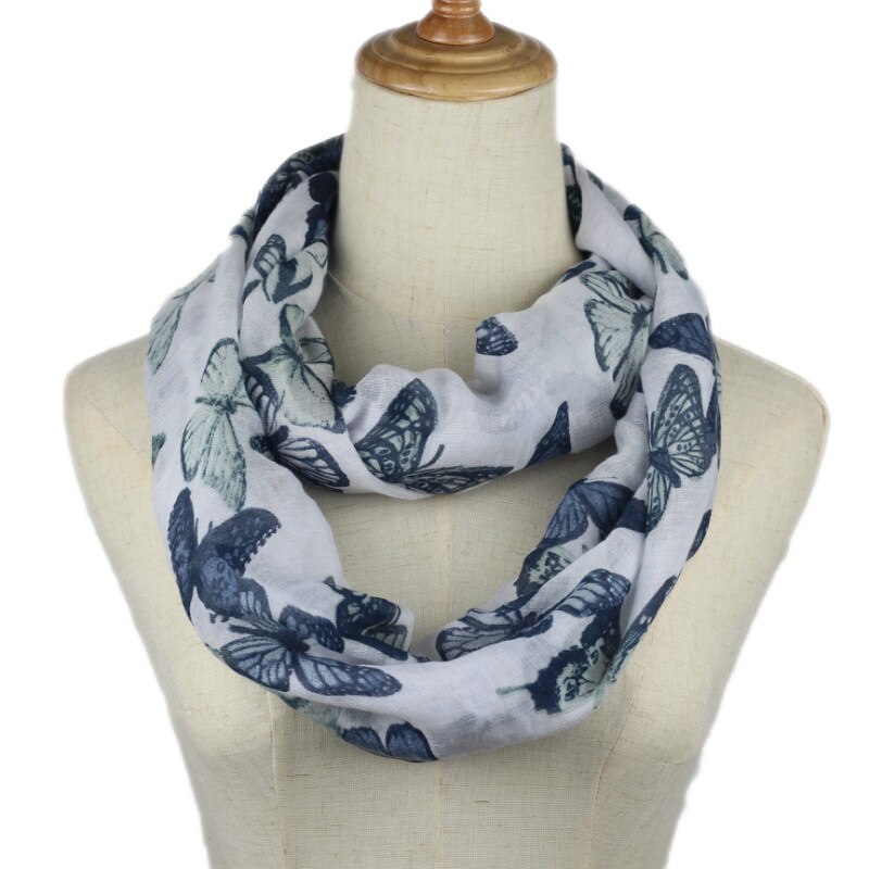 Women printed Ring Scarf Infinity Loop Neckerchief Echarpe Foulard Femme snood spring summer autumn