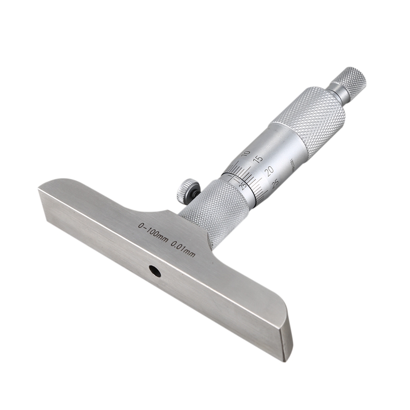 Micrómetro de profundidad de 0-100MM, micrómetro de profundidad, herramienta de medición precisa, herramienta de medición de diámetro interior pequeño