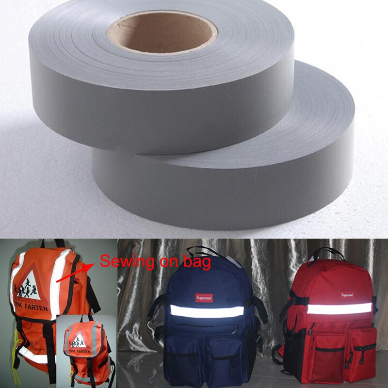 High Visibility Gery Reflective Polyester Fabric for Clothing Sew On