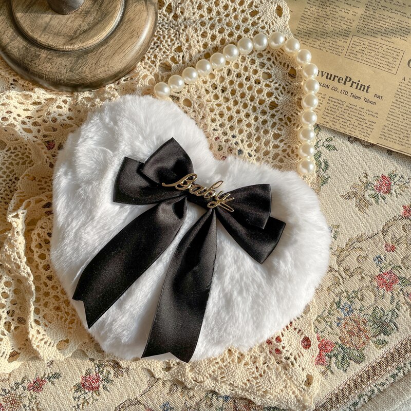 Lolita Original casera blanca para hacer a mano, linternas de amor suaves, bowknot, portátil: Black