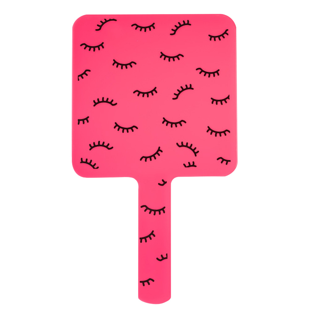 Espejo de maquillaje de mano, espejo de extensión de pestañas portátil para mujeres y niñas, espejos pequeños para la cara, accesorios de mesa de belleza: YELLOW