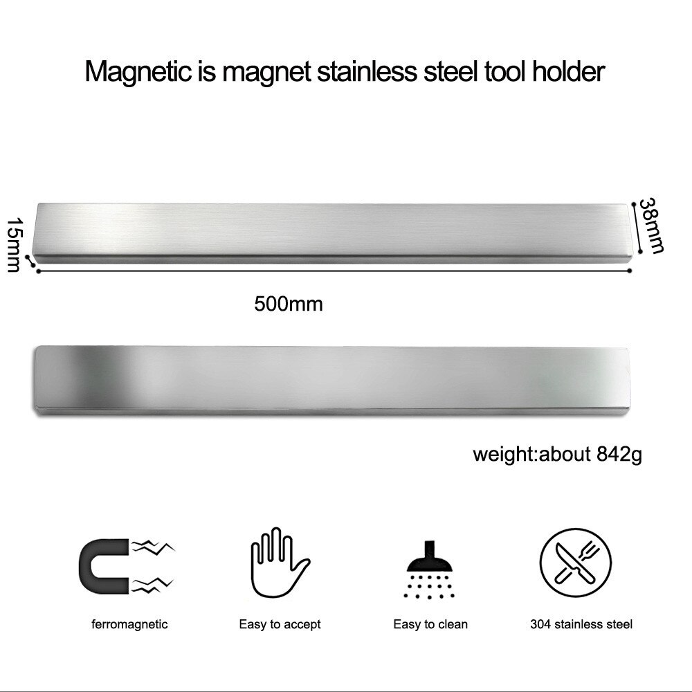 XYj Kitchen Stainless Steel Pro Chef Knives Set Wall Knife Storage Holder Butcher Cleaver Knife Damascus Veins Blade Knifes: P 50 wall holder