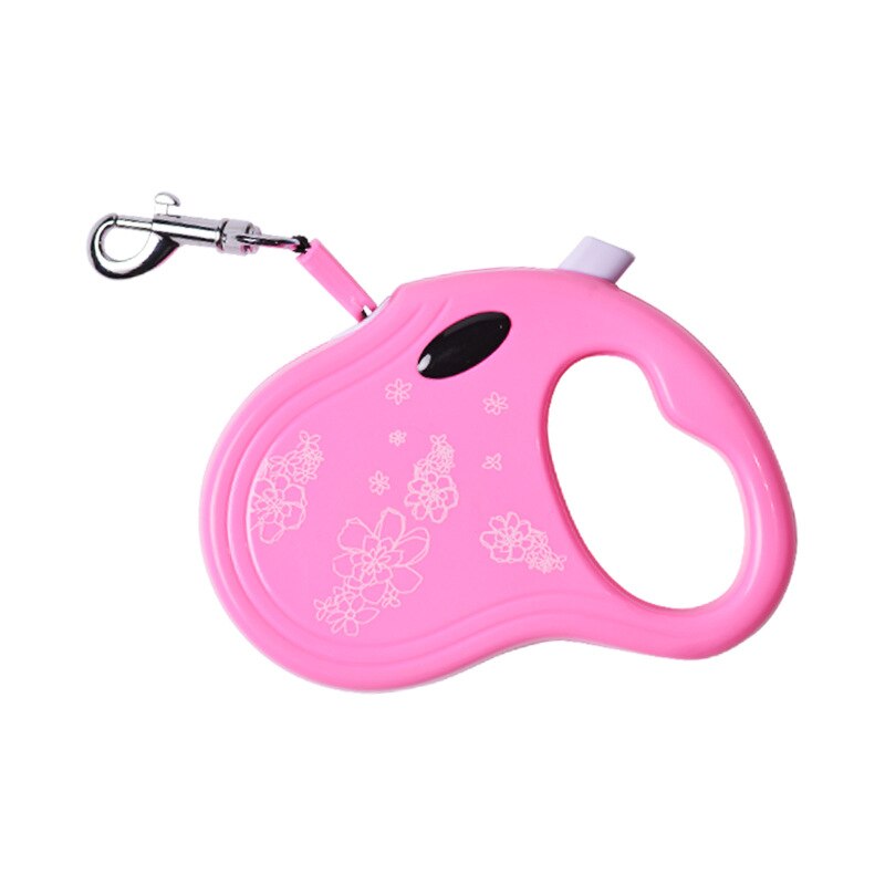 Intrekbare Hond Kat Leash Lead Harness Automatische Nylon Riem Kleine Hond Puppy Kraag Lopen Patrol Mascotas Pet Accesorios: Pink