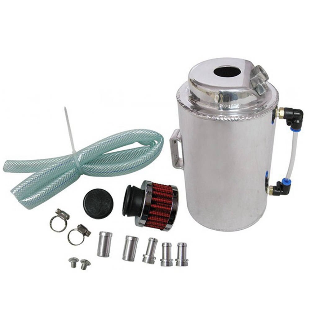 UNIVERSAL 2L ALUMINIUM ALLOY OIL CATCH CAN TANK WITH BREATHER FILTER HU-YX9401-2