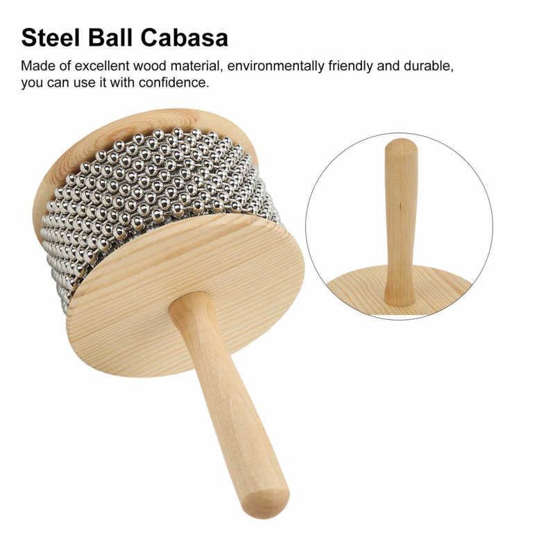 Wooden Cabasa Hand Cranked Cabasa Environmental Friendly Musical Toy Attractive for Rhythm Training