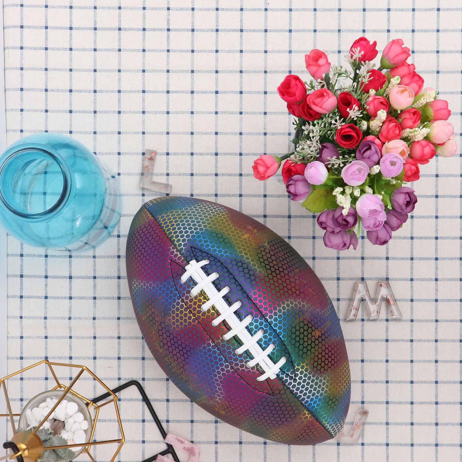 Football American Ball Reflective Rugby Ball Size 9 Rugby Ball Children Sports Match Standard Training Rugby Street Football