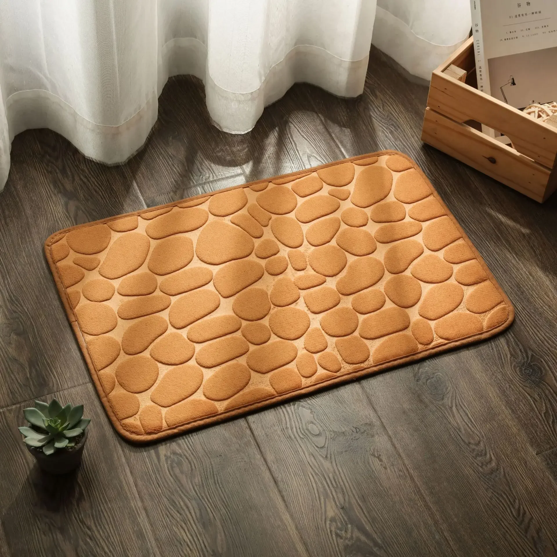 Absorbierende Schlecht bat matt Kopfstein pflaster geprägt rutsch feste matt Boden teppich Duschraum Fuß matt Erinnerung Schaum Kopfstein pflaster matt 40x60cm: Burgunderrot