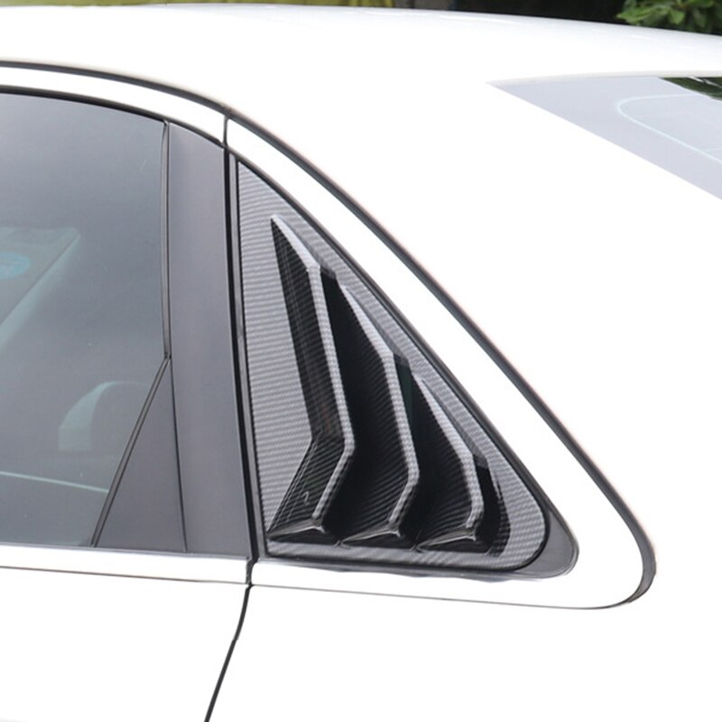 Carbon Fiber Car Rear Triangular Window Louvers Side Vent Cover Decoration For- A4