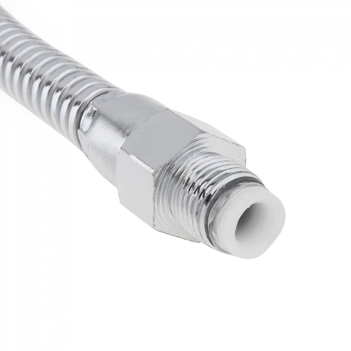 1/4 Inch Silver 400mm Metal Flexible Water Oil Cooling Tube with Round Head Nozzle for CNC Machine / Milling / Lathe