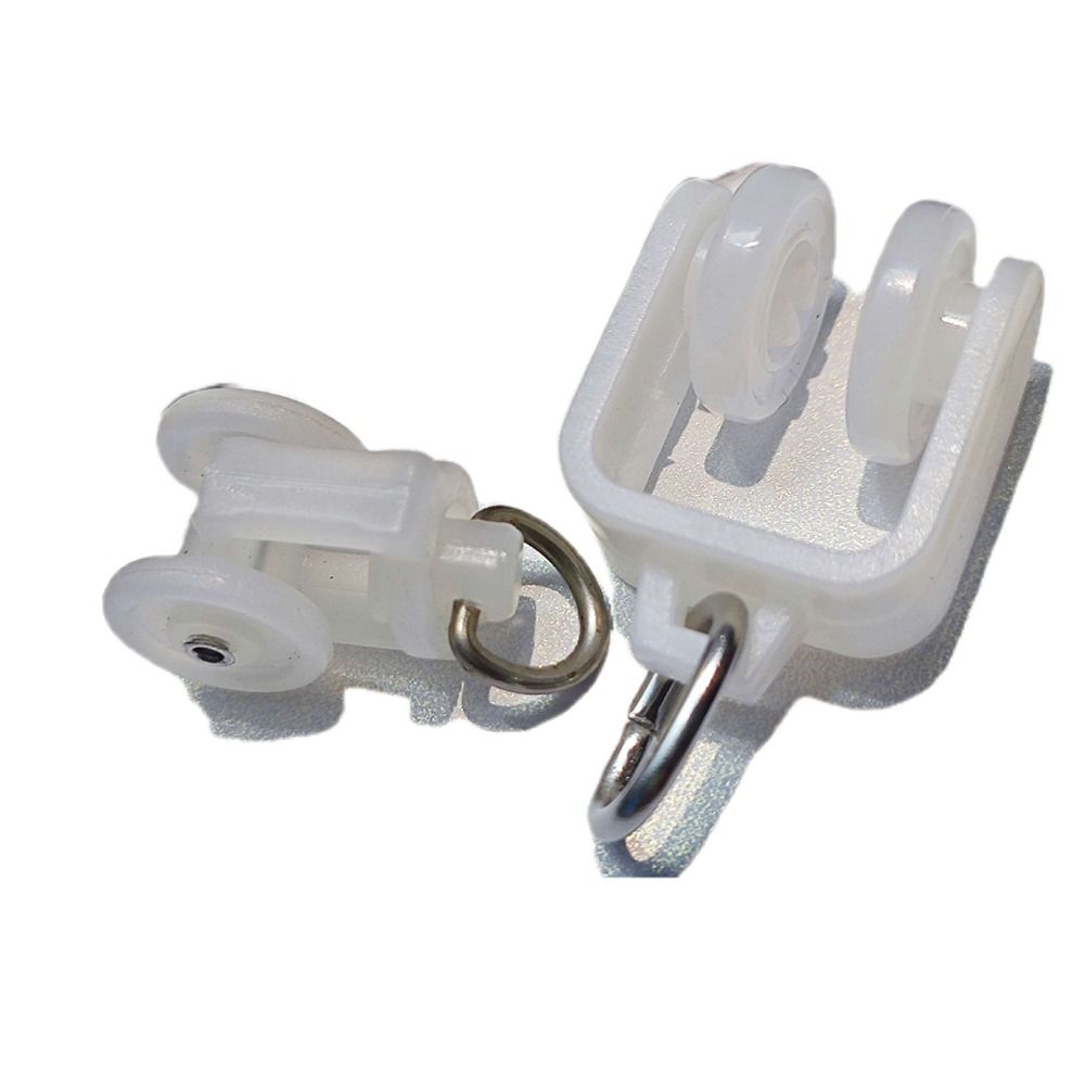 10Pcs Straight Curved Track Rollers Curtain Wheels Rail Curtains Hook Ring Slider Furniture Hardware Curtain Rod Pulley