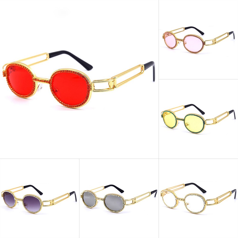 Diamond Rappers Bril Iced Out Glanzend Zonnebril Metalen Frame Pc Lens Bril