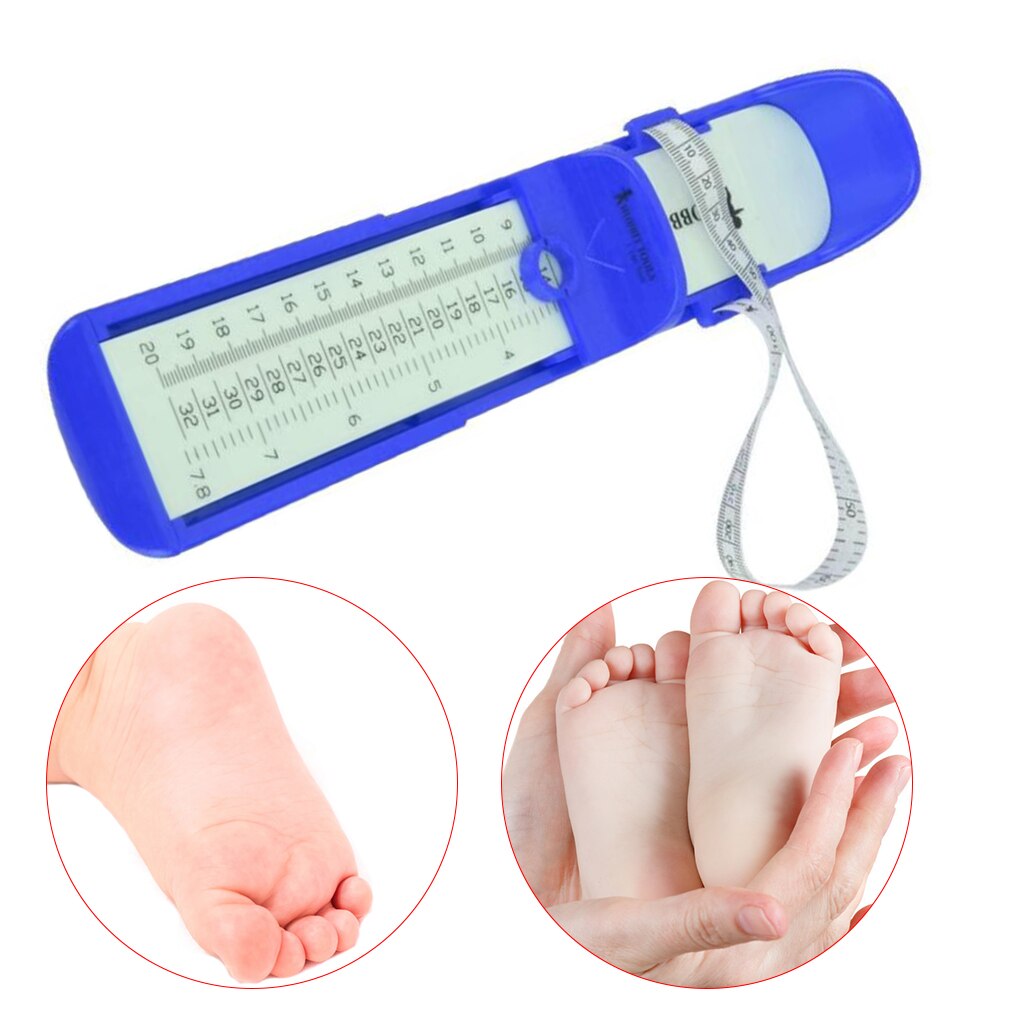 0-20cm Children Shoe Size Ruler Kids Foot Adjustable Plastic Measuring Gauge Tool Shoe Sizer