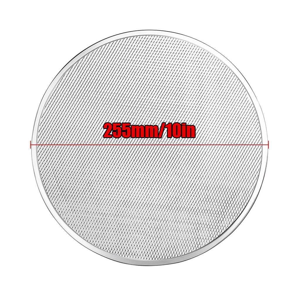 Durable Round Mesh Pizza Screen Baking Thin Crust Tray Mesh Aluminum Wire Pan Pizza Baking Tool: 10 inch