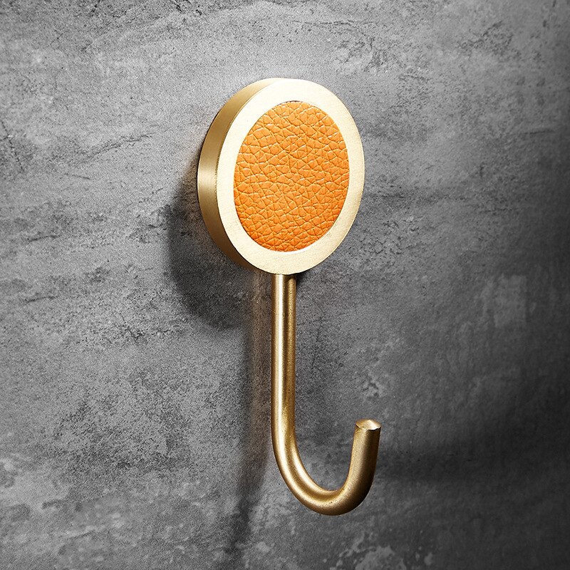 Self Stick Gold Brass Shell Decorative Wall Hooks Towel Rack Coat Hook Bath Jewelry Key Hangers Hallway Wall Clothes Bags Hook: A089-2