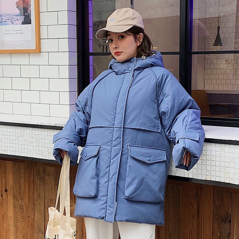 abrigo de invierno para mujer versión coreana suelta Chaqueta de algodón con tapa corta abrigo de invierno parka chaqueta de invierno para mujer parka 922