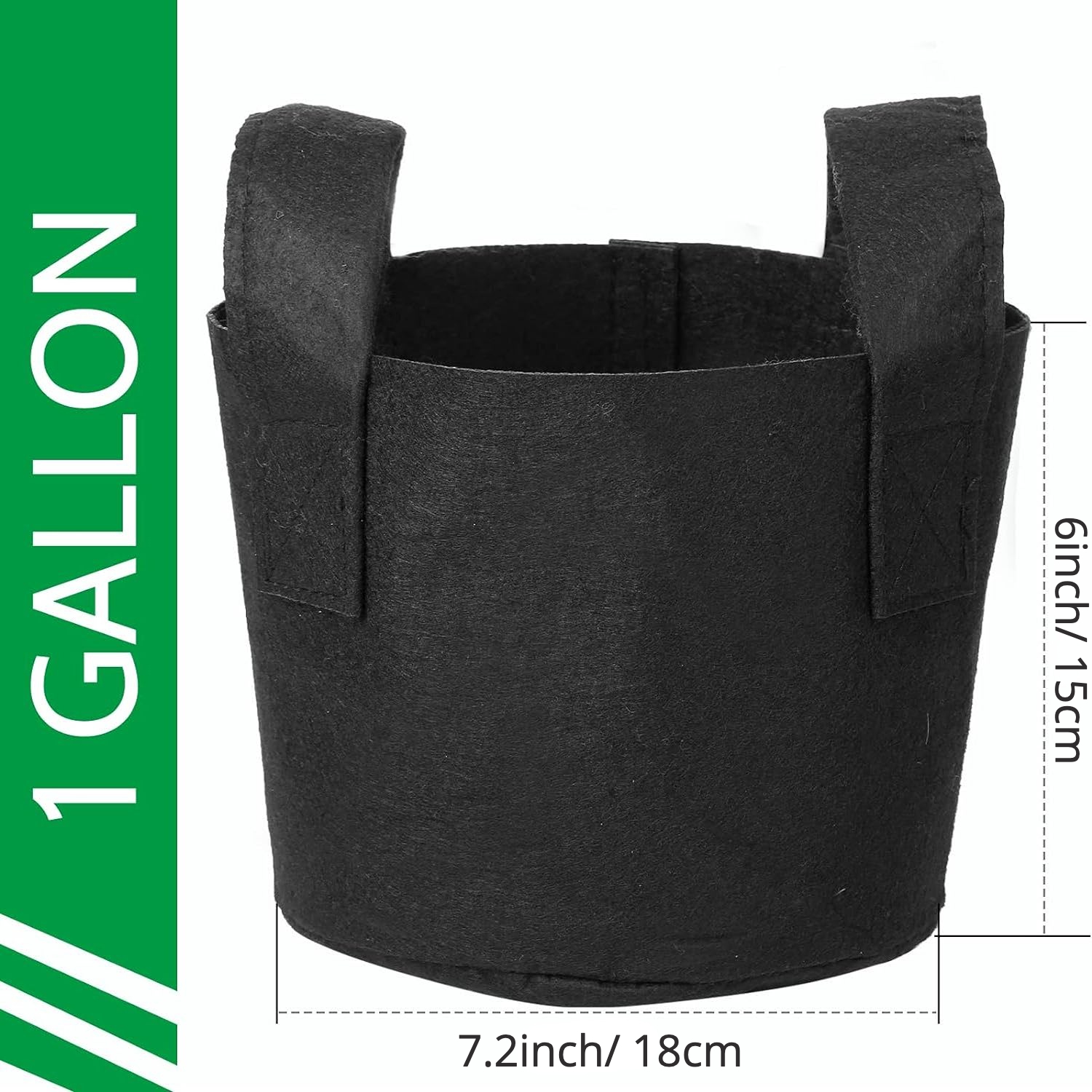 Pacote para cultivo de sacolas, reforçado, não-tecido, com alça, kit de plantio interno/externo, para jardim, 1/2/3/5/7/10/20/30 galão