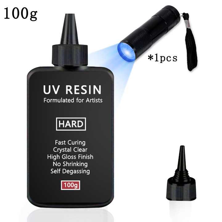 Quick-Drying Hard UV Resin Glue Clear Liquid Ultraviolet Curing Epoxy Resin UV Glue For DIY Crafts Handmade Jewelry Making Tools: green