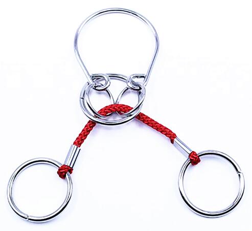 Iq Touw Metalen Houten Puzzel Logic Brain Teaser String Puzzels Spel Voor Volwassenen Kids: Model 9