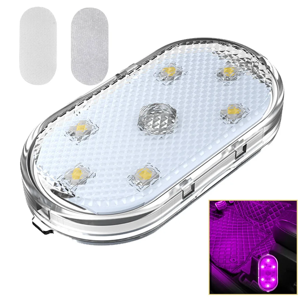 Touch Light Indoor Auto Led Plafond Lamp Interieur Touch Led Verlichting Plafond Licht Auto Dak Lights Auto Interieur Verlichting: Roze