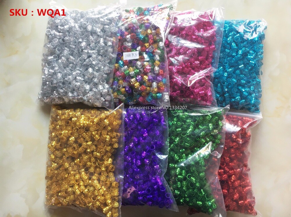 200pcs-1000pcs hair dread Braids dreadlock Beads adjustable cuffs clips Micro Rings for girls women men Accessories