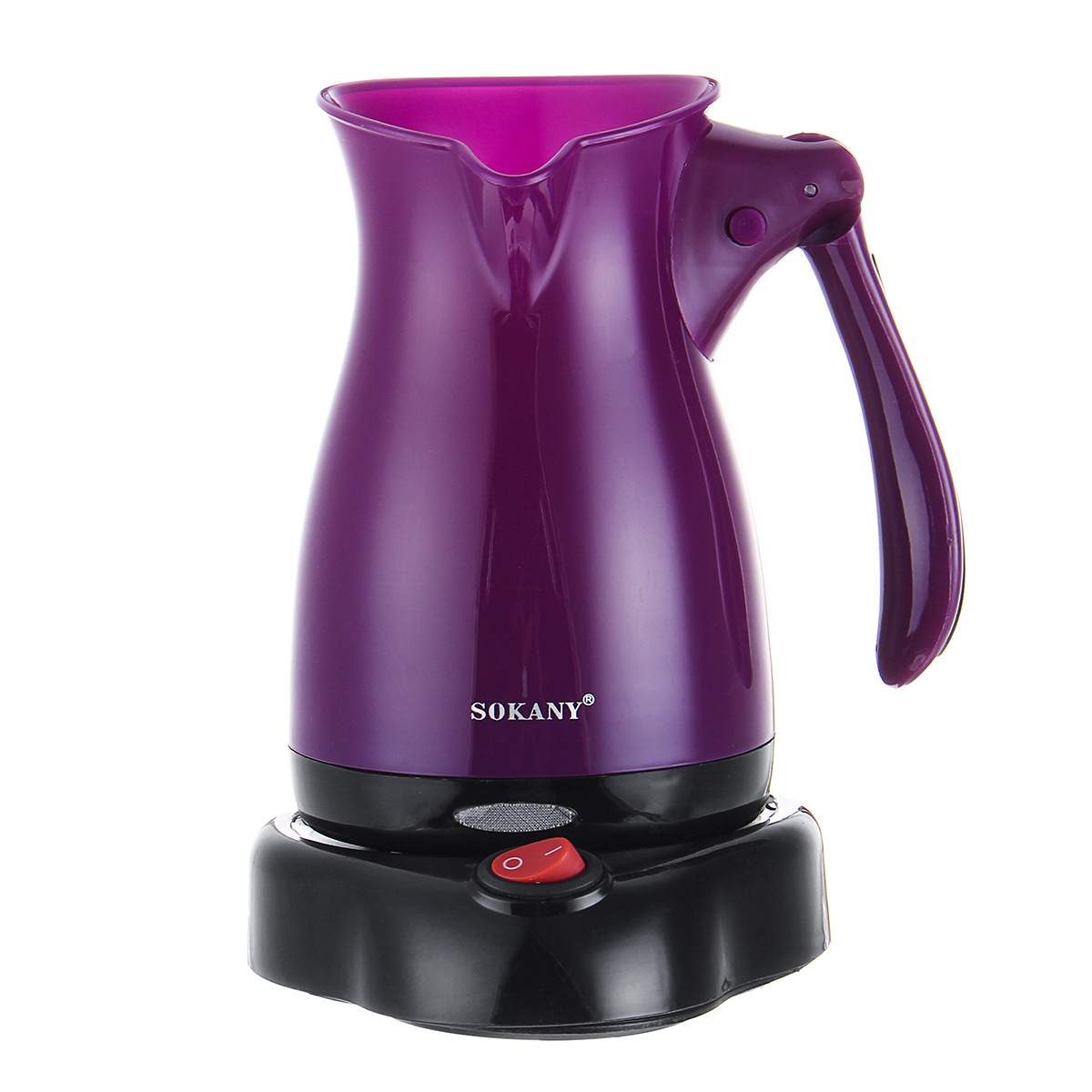 5L Electric Coffee Pot Maker Portable Kitchen Heaters Stove Cooker Plate Milk Water Coffee Tea Heating Kettles Home Office: Purple
