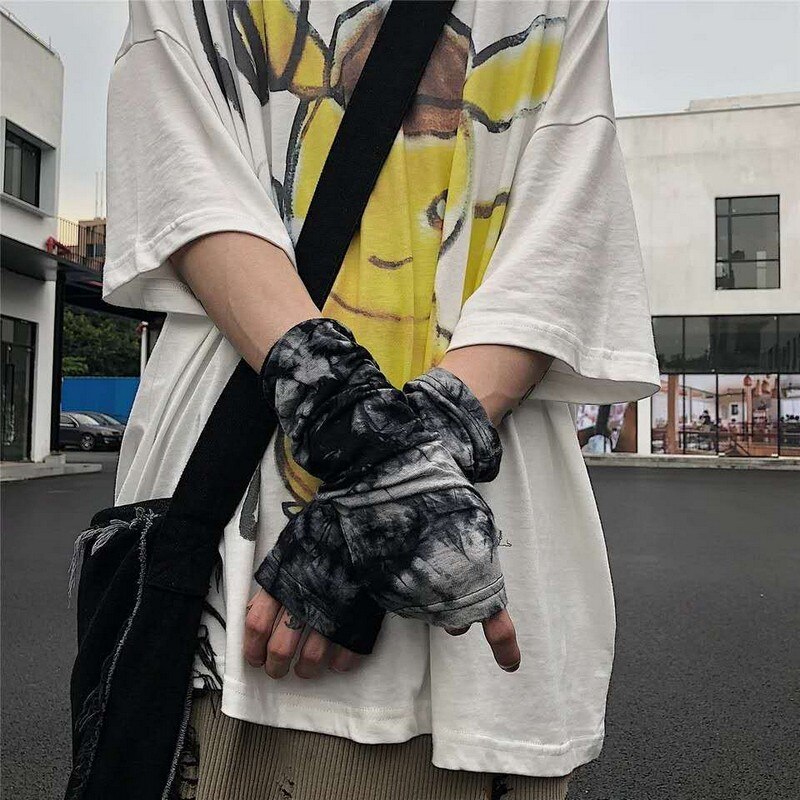 NiceMix gants fins gothiques unisexes | Gants Punk gothiques sans doigts, gants pour femmes et hommes Sport Ninja longueur coude, gants frais chauffe-bras
