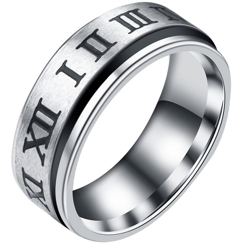 Anello in argento 925 - fede con numeri romani | Gioielli Eshop IT