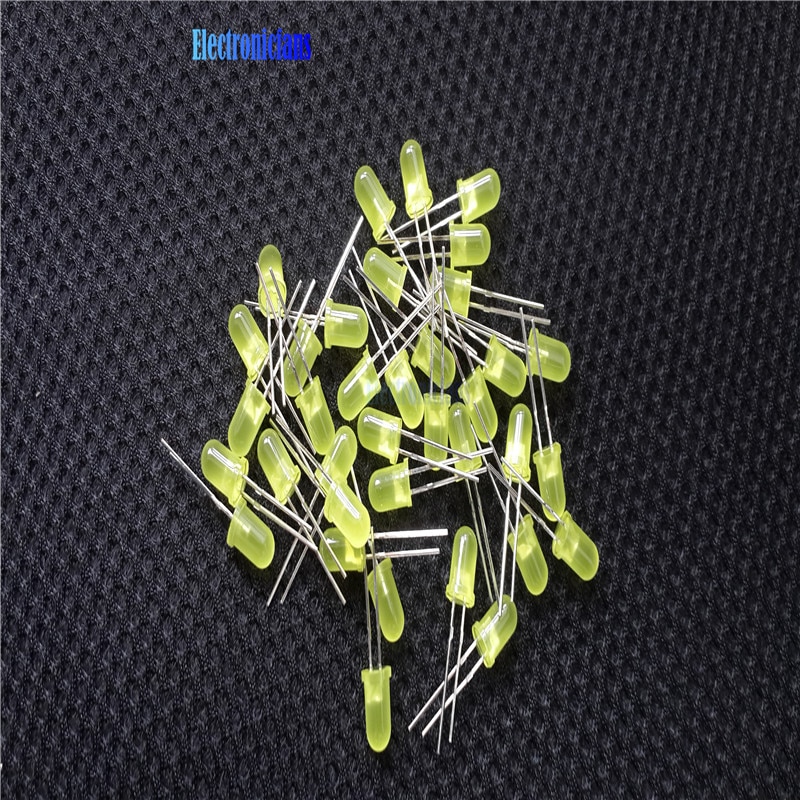 100Pcs LED 5MM YELLOW COLOR YELLOW LIGHT Super Bright Bulb Lamp