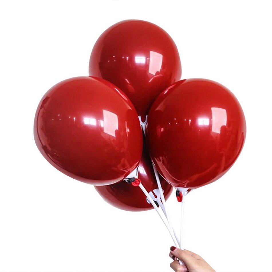 10pcs 10inch Matt Red Pomegranate Latex Balloons Birthday Party Decorations Kids DIY Double Balloons Year's Wedding Decor