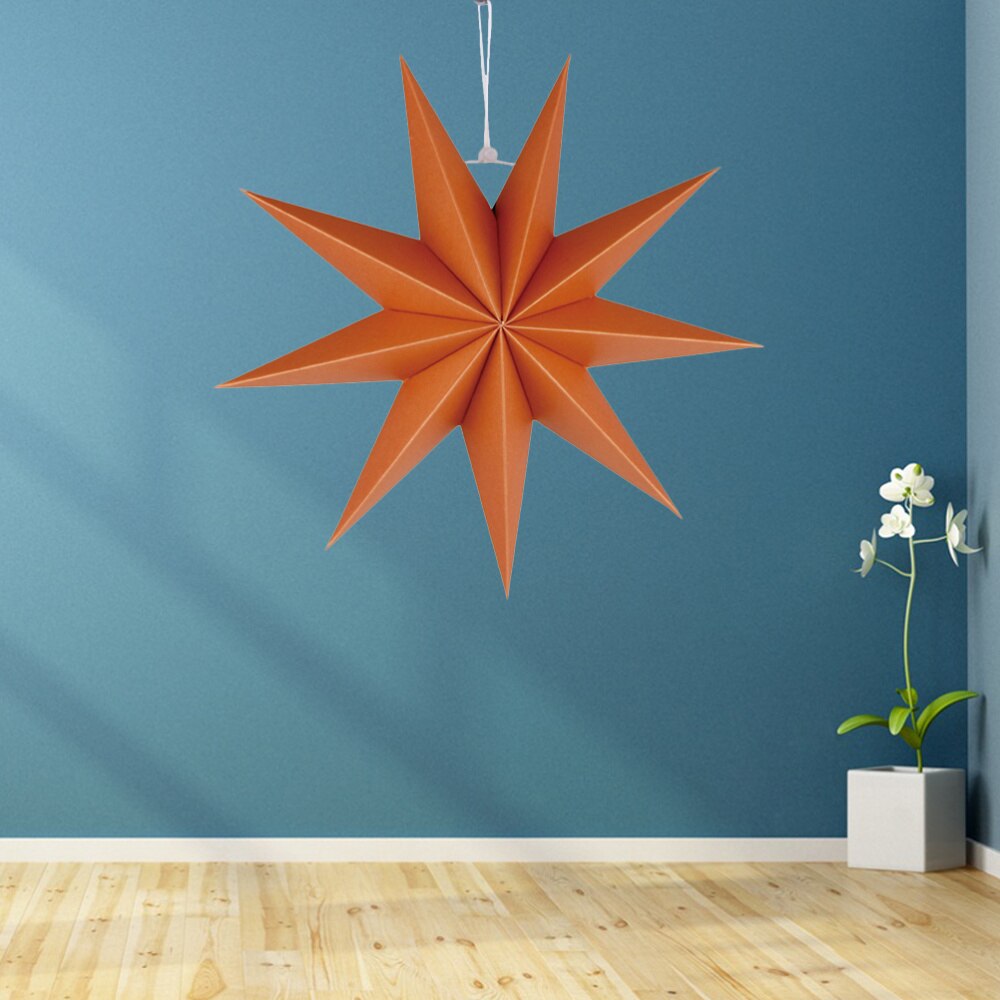 Paper Lamp Shade Handmade Star Lantern Lamp Accessory 30cm(Orange): Orange