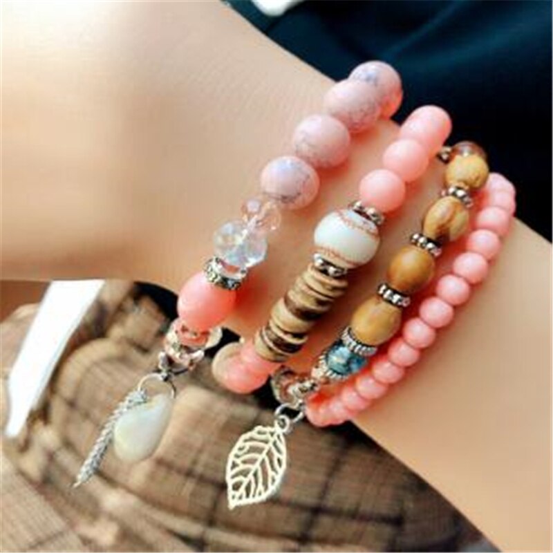 Charm bracelet & bangles for Women Jewelry Original Bracelets Pulseira summer boho 4pcs/set bracelet