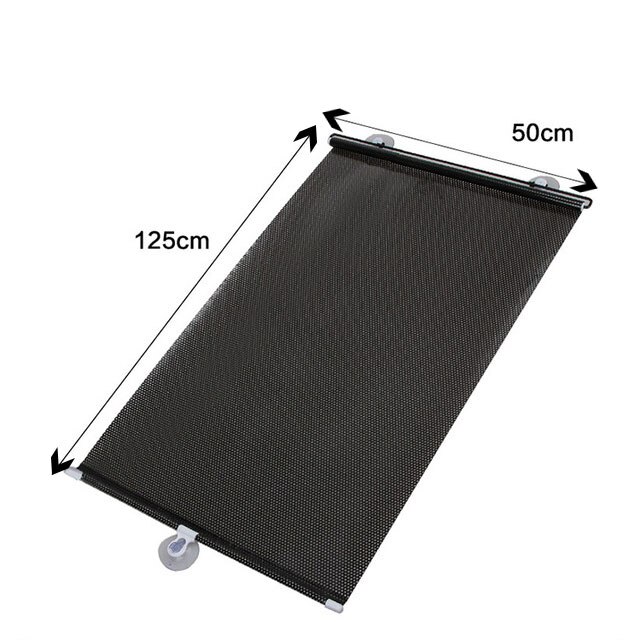 Car Sun Shade UV Protection Curtain Front Back Windshield Sun Block Blinks Black Cover Suction Cup Universal Cars Accessories: 50x125cm