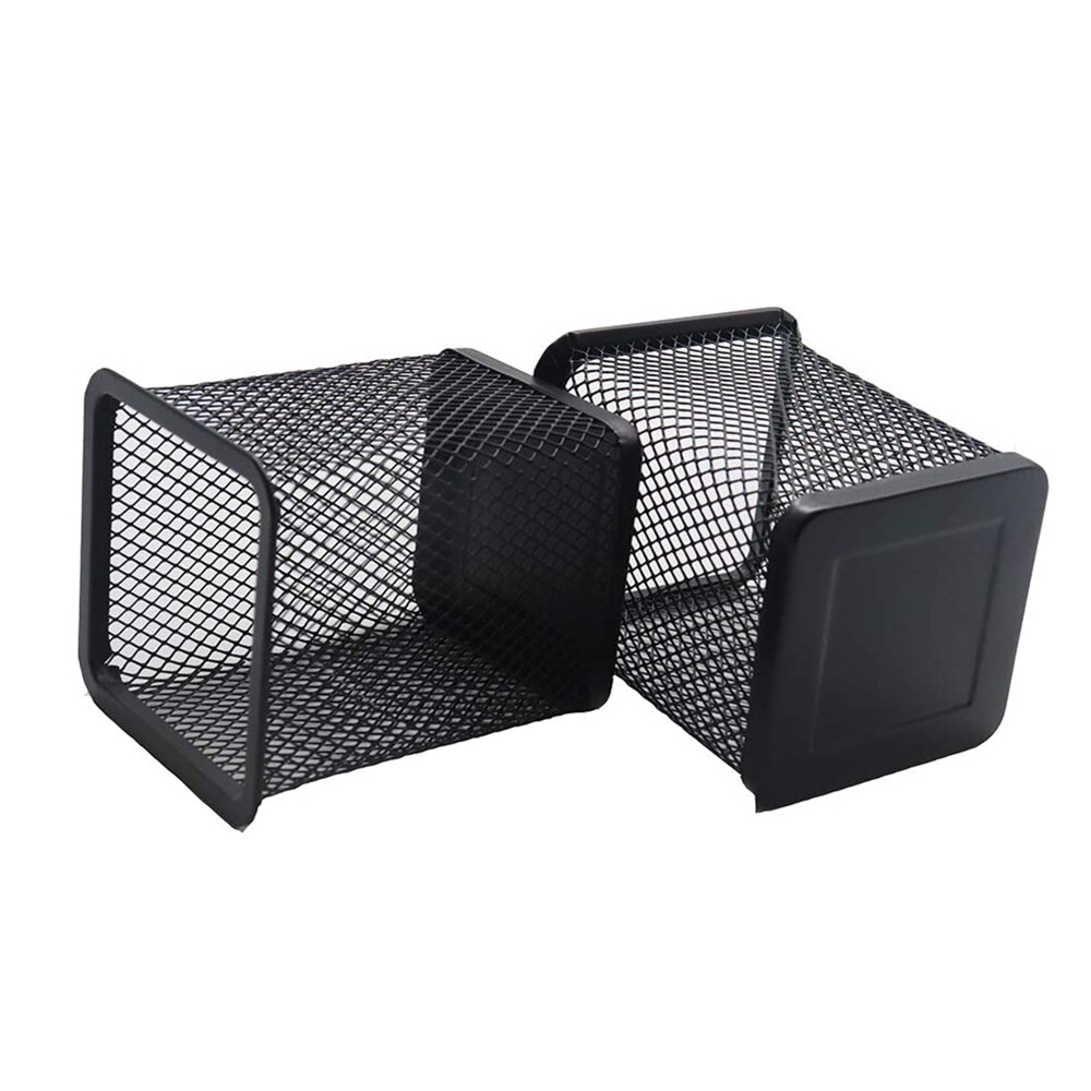 Porte-crayons bureau bureau métal maille carré stylo Pot Case papeterie conteneur organisateur Durable porte-crayon noir